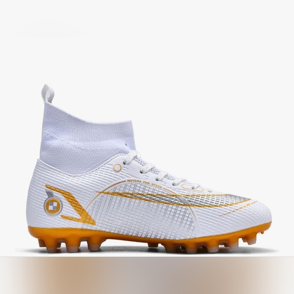 Cleats Size 12 Sz 45 Turf Soccer Football Shoes Indoor Outdoor High Top Gold NEW